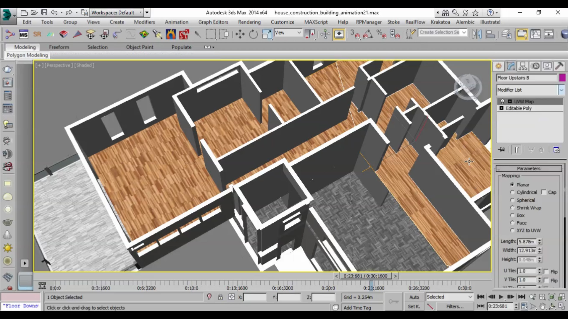 House Building Construction Animation in Autodesk 3D Studio Max -  
