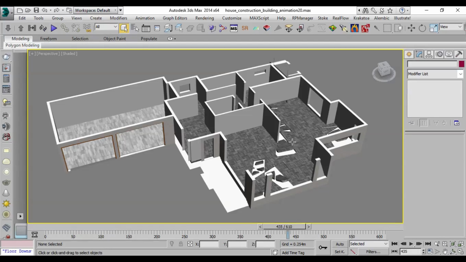 House Building Construction Animation in Autodesk 3D Studio Max -  